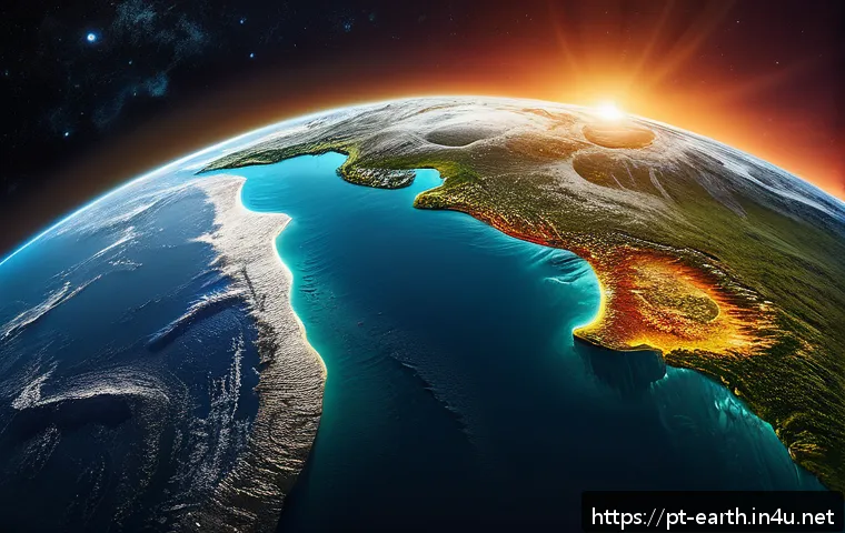 지구과학과 지질 시대 구분 - A vivid, scientifically accurate depiction of early Earth about