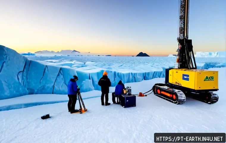 지구과학과 남극 연구 - Photorealistic Antarctic Earth science field station at sunrise, Brazilian and Portuguese-speaking i...